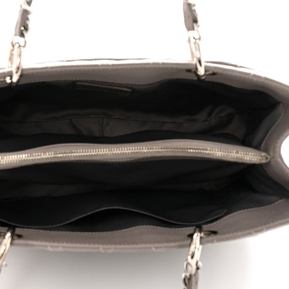 Chanel Caviar Quilted Grand Shopping Tote GST Light Grey 5 of 10