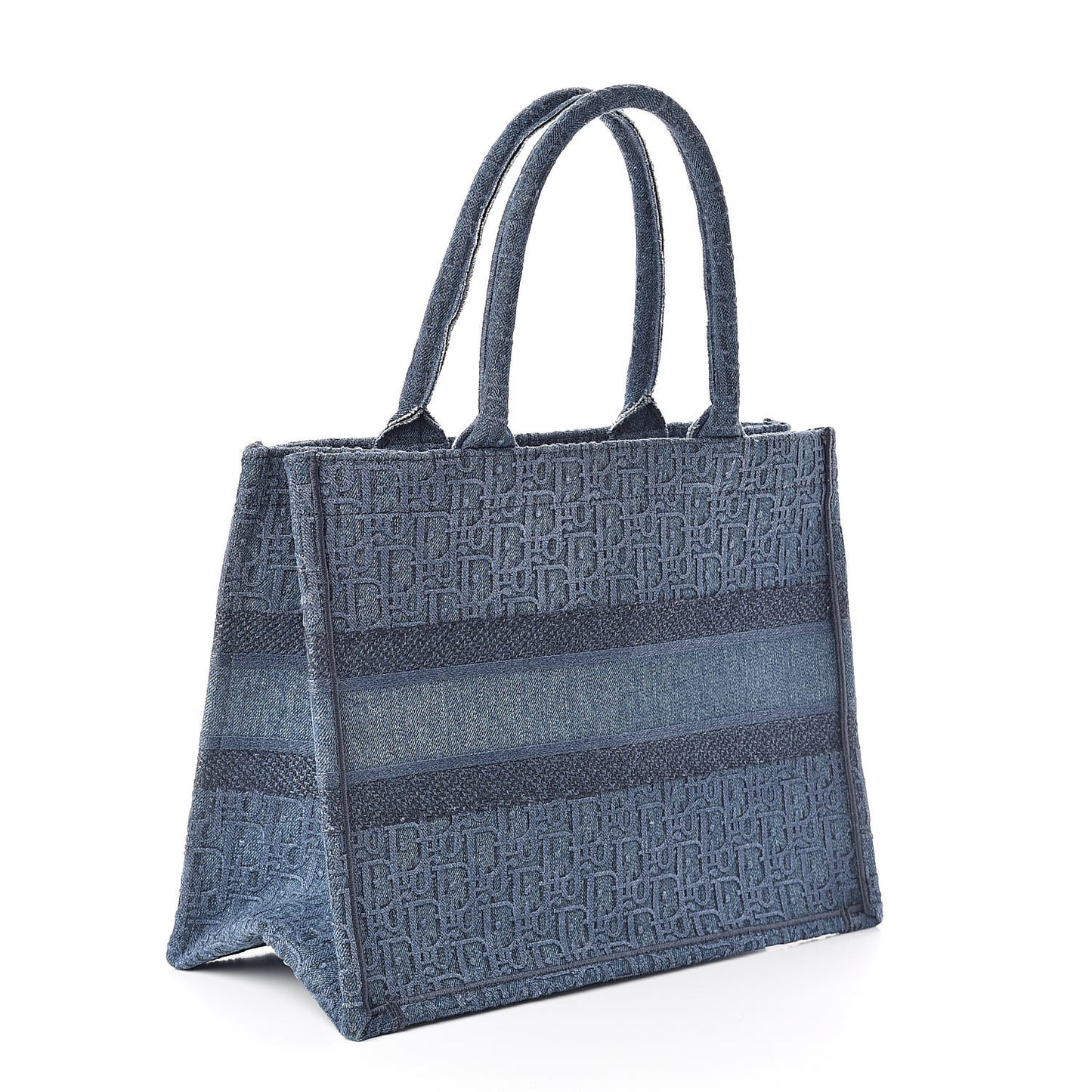 Oblique Denim Medium Book Tote Blue