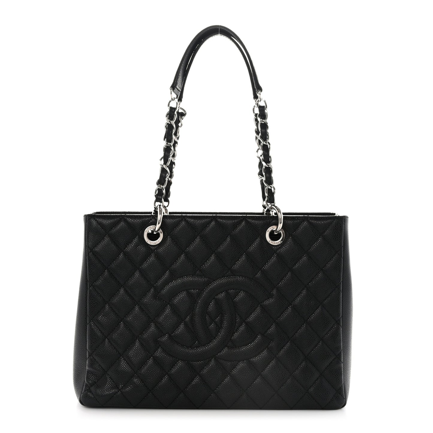 Caviar Quilted Grand Shopping Tote GST Black