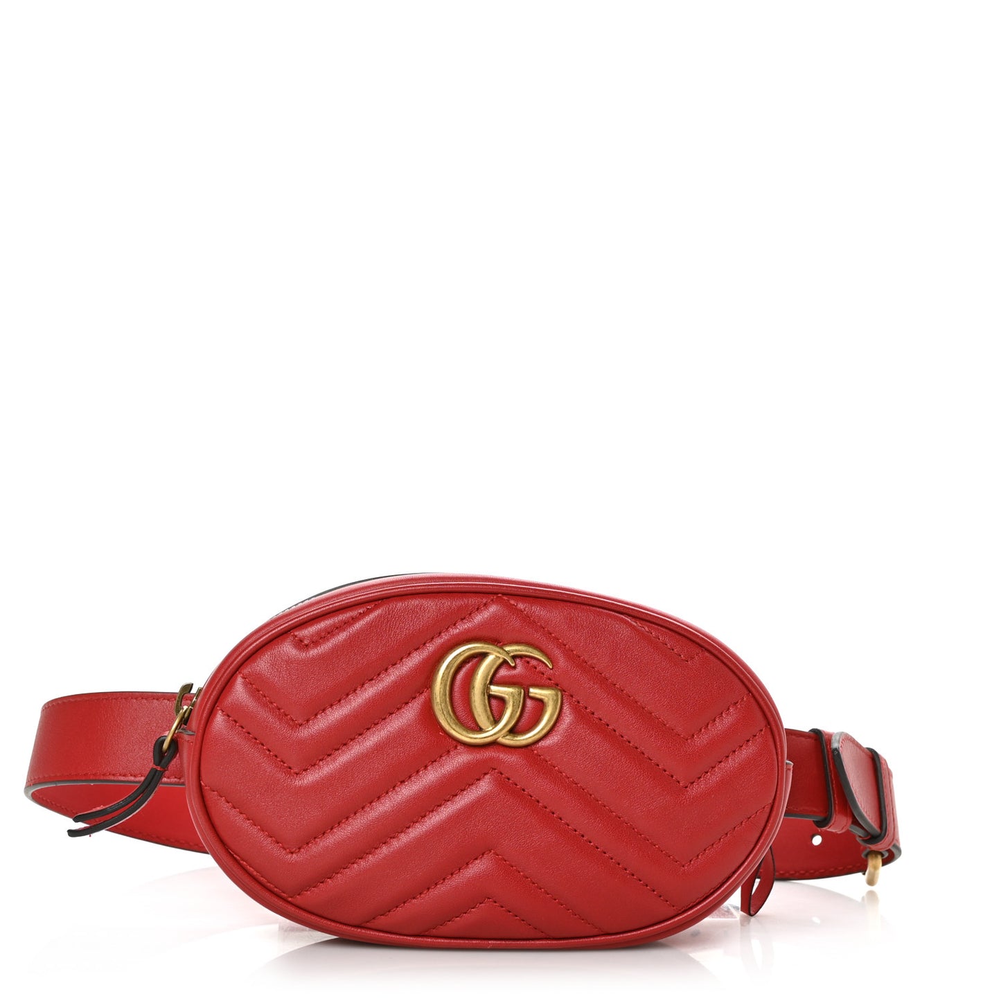 Calfskin Matelasse GG Marmont Belt Bag 65 26 Hibiscus Red