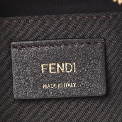Fendi Glazed Fabric Vitello Century FF 1974 Stamp Patch Camera Case Mogano Panna Caramello 6 of 9