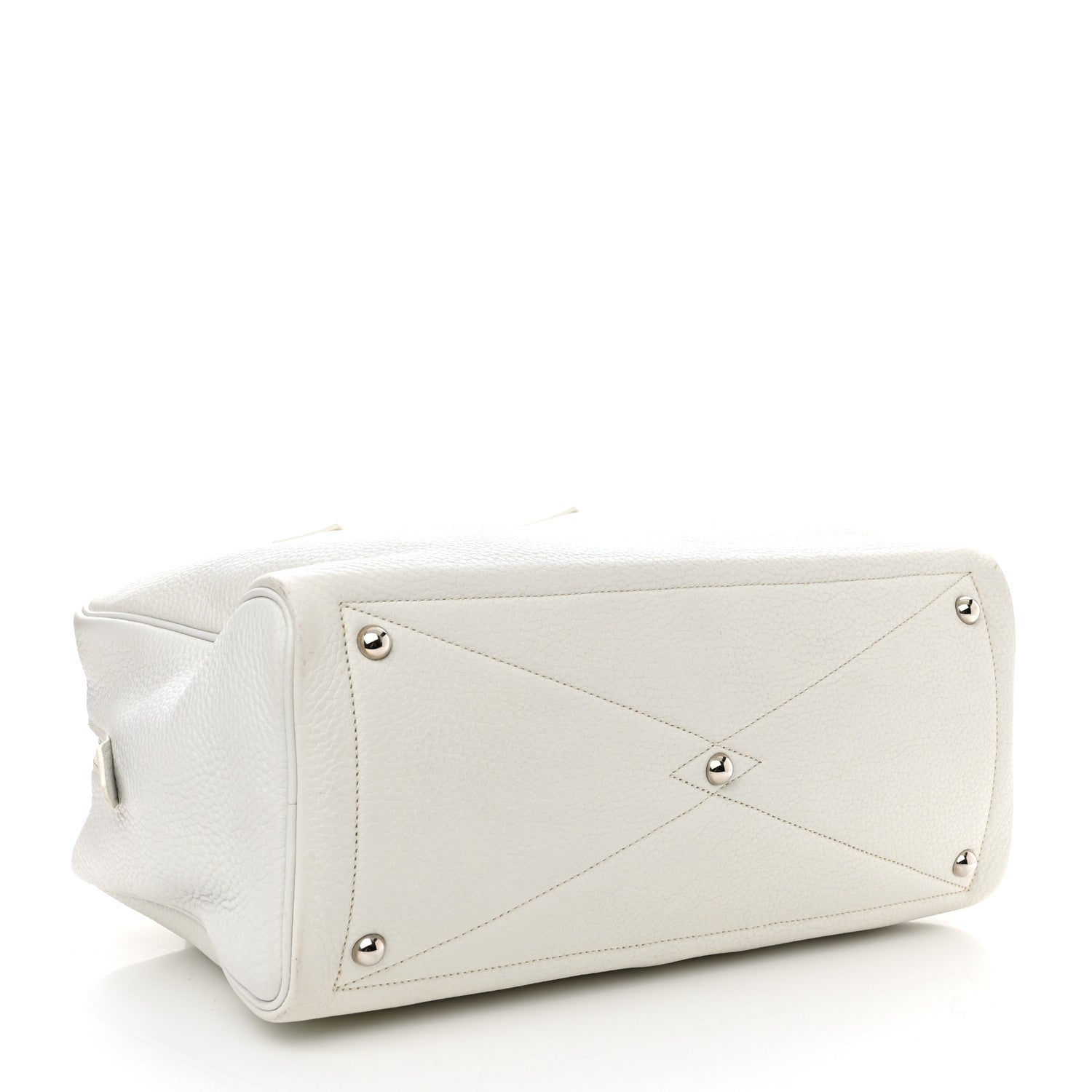 Hermes Taurillon Clemence Victoria II 35 White 4 of 11