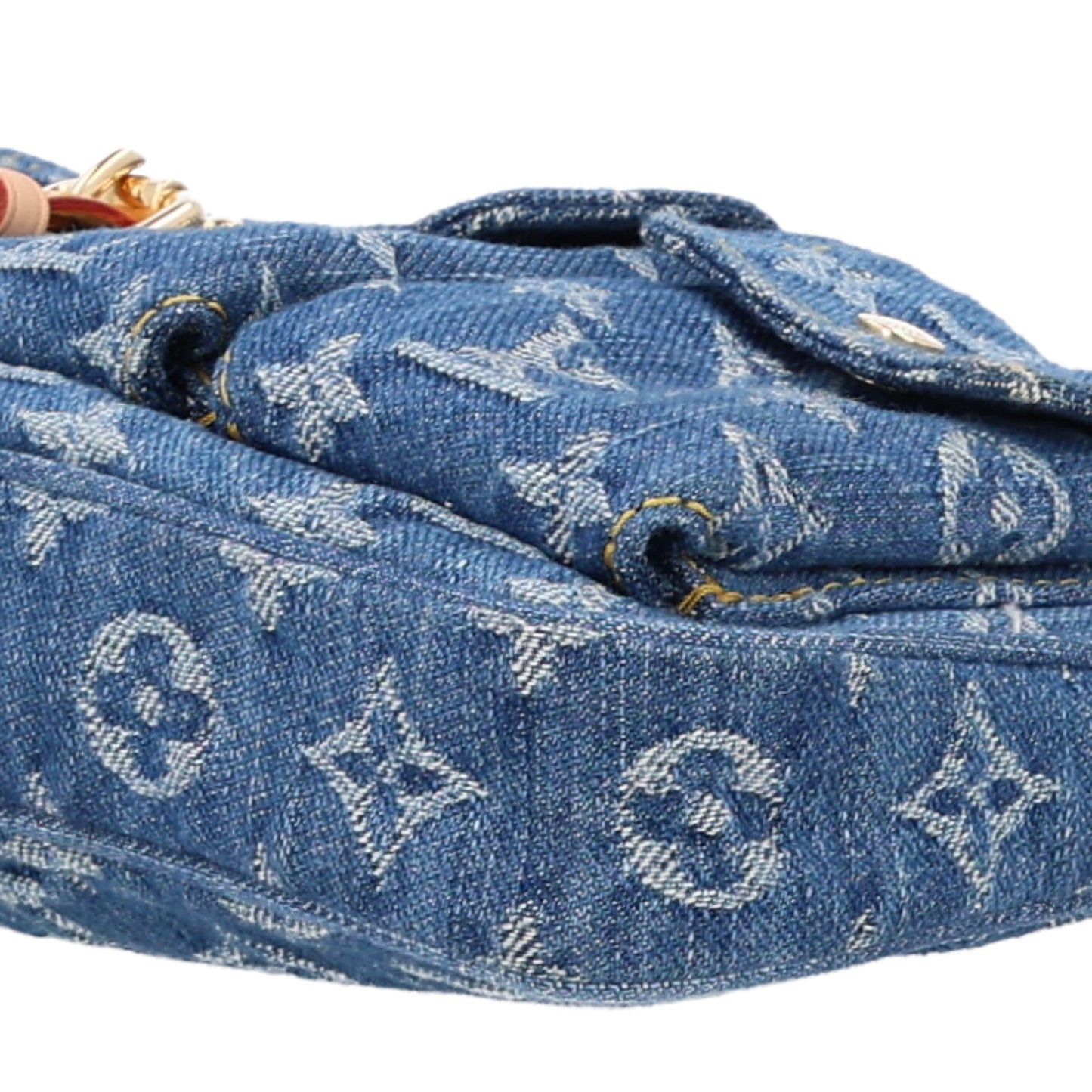 Monogram Pochette Accessories Cargo  Blue Denim