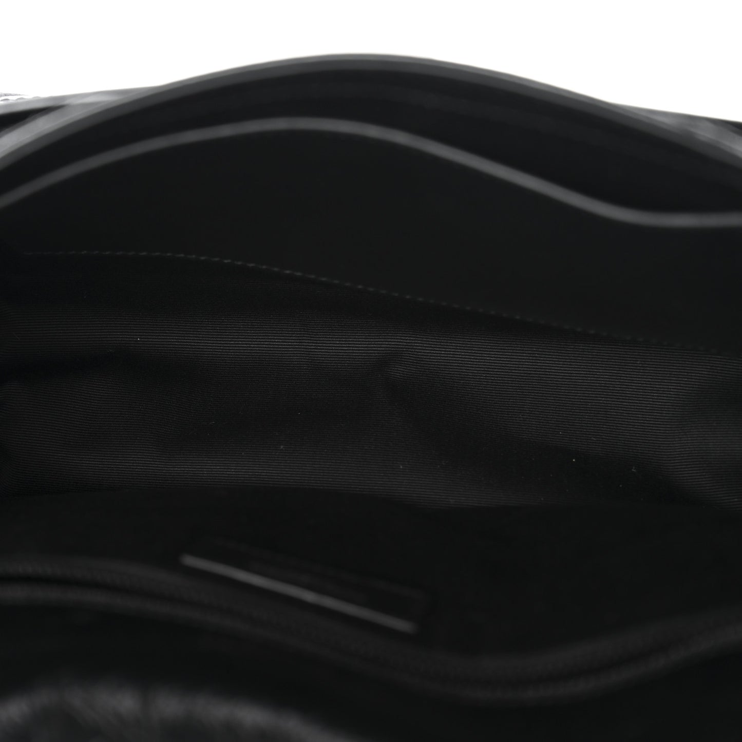 Crinkled Calfskin Matelasse Monogram Medium Niki Chain Satchel Black