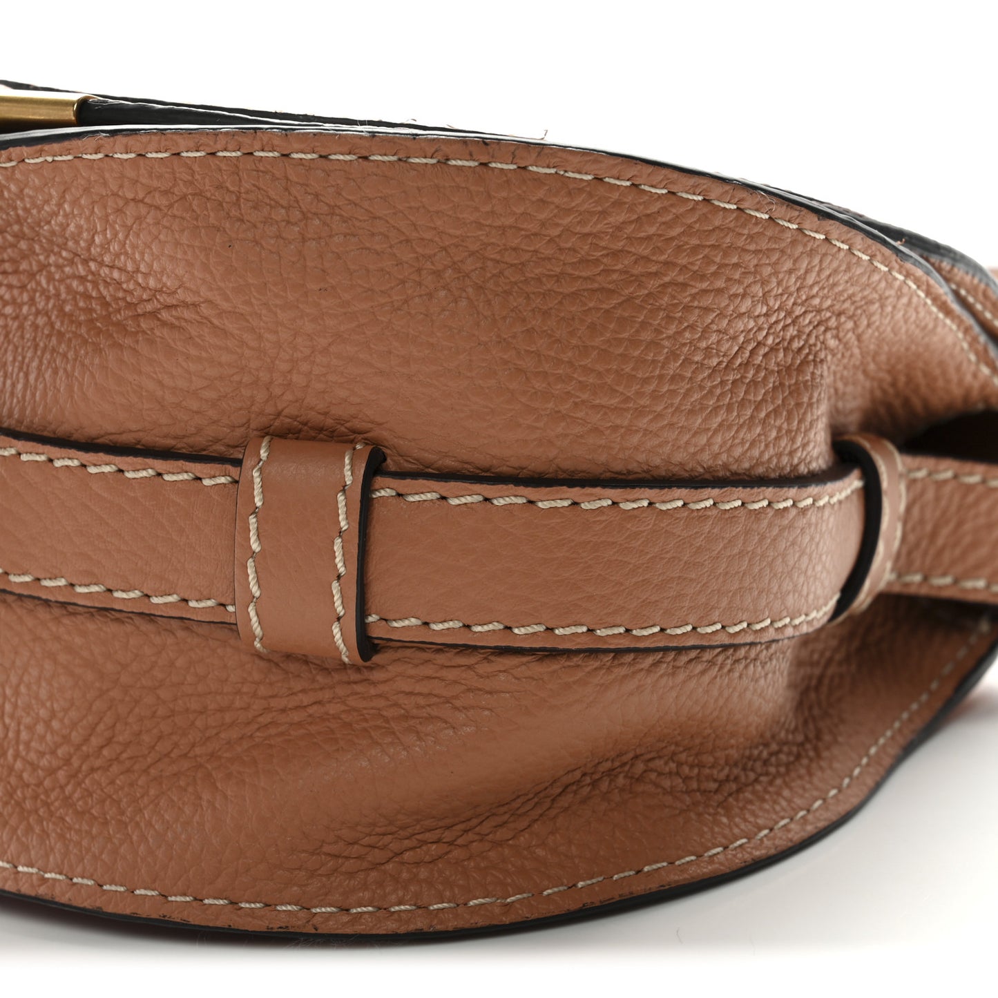 Calfskin Mini Marcie Round Crossbody Bag Muted Brown