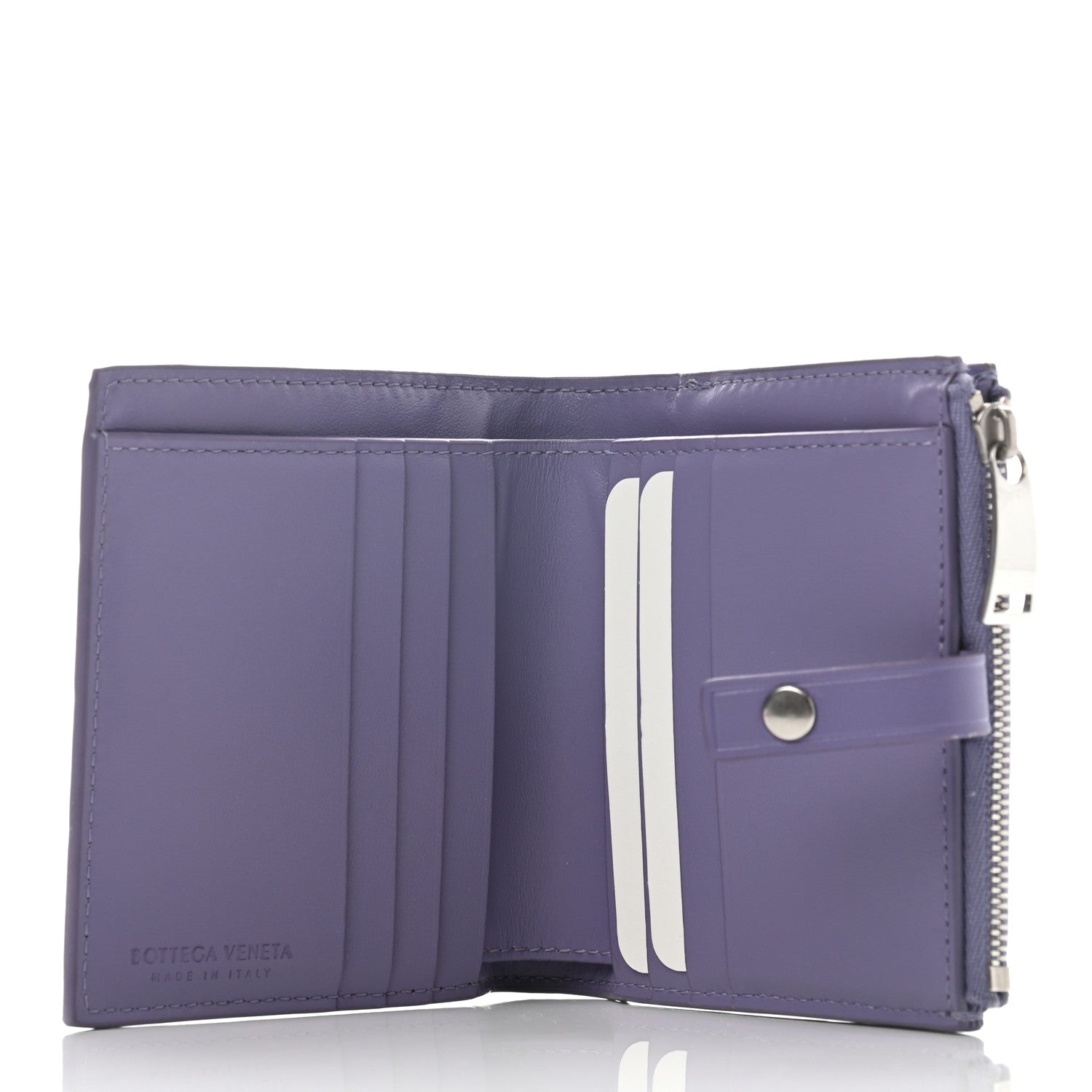Bottega Veneta Nappa Intrecciato Bifold Zipped Wallet Lavender 5 of 7