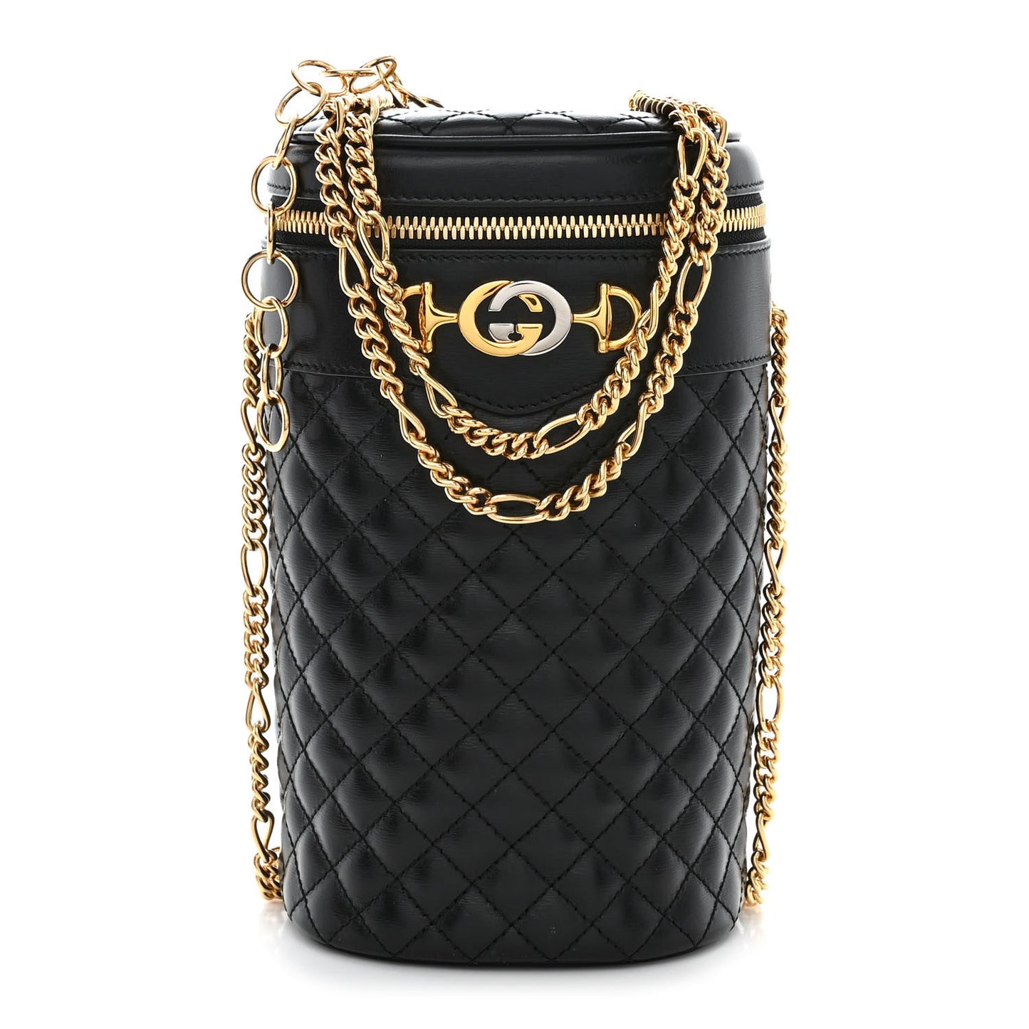 Calfskin Trapuntata Zumi Belt Bag Black