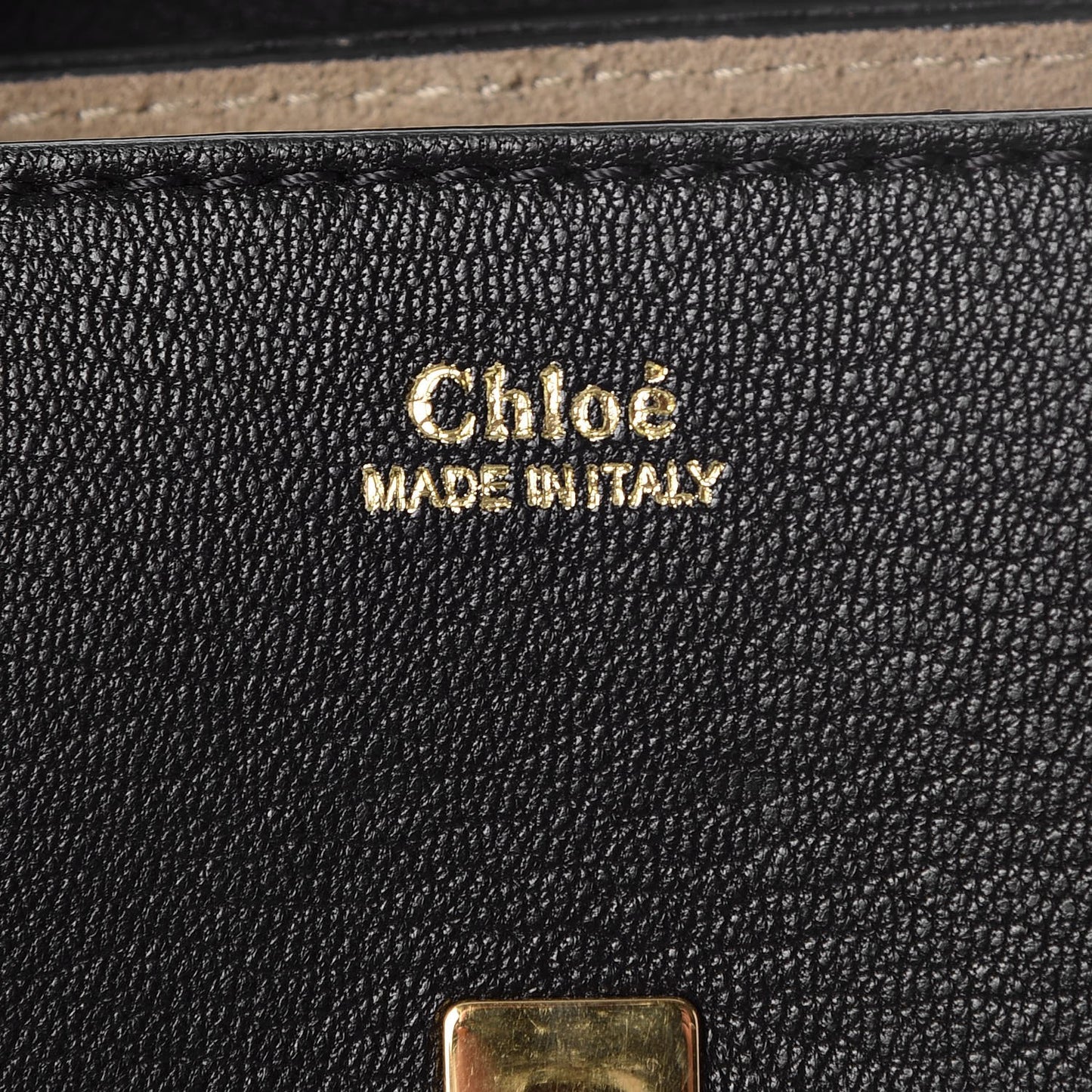 Grained Lambskin Nano Drew Shoulder Bag Black