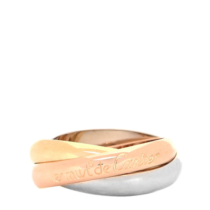 Cartier 18K Pink Yellow White Gold Classic Les Must De Cartier Trinity Ring 53 6.25 1 of 6