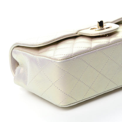 Chanel Iridescent Lambskin Quilted Mini Rectangular Flap Ivory 6 of 11