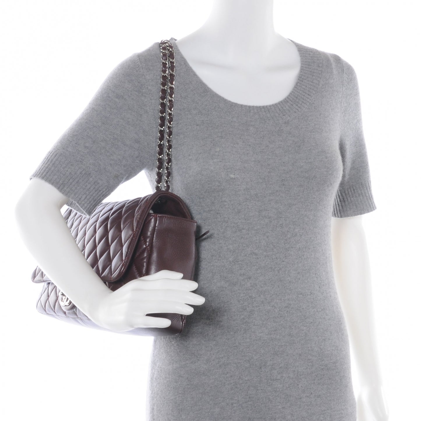 Lambskin Coco Rain Flap Bordeaux