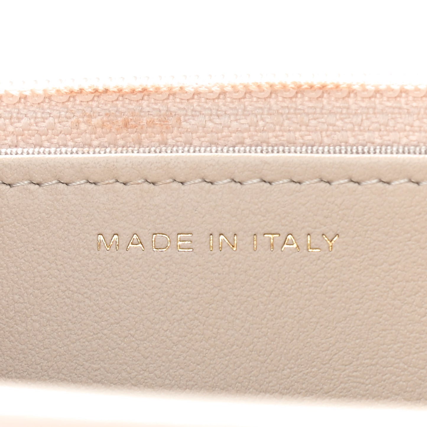 Lambskin Quilted Chain Around Wallet On Chain WOC Beige