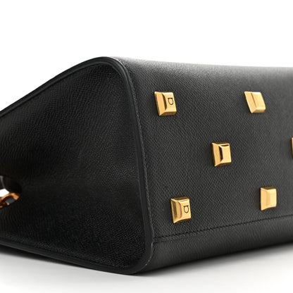Salvatore Ferragamo Calfskin Small The Studio Box Bag Black 9 of 10