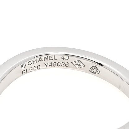 Chanel Platinum Diamond Ruban Half Eternity Band Ring 49 4.75 3 of 3