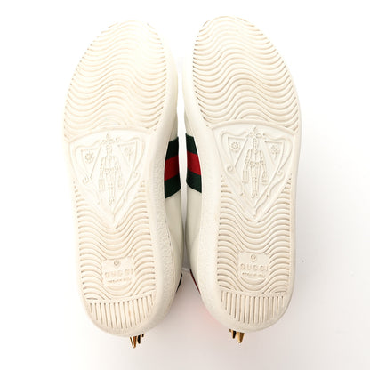 Gucci Calfskin Web Pearl Studded Womens Ace Sneakers 35 White 6 of 15
