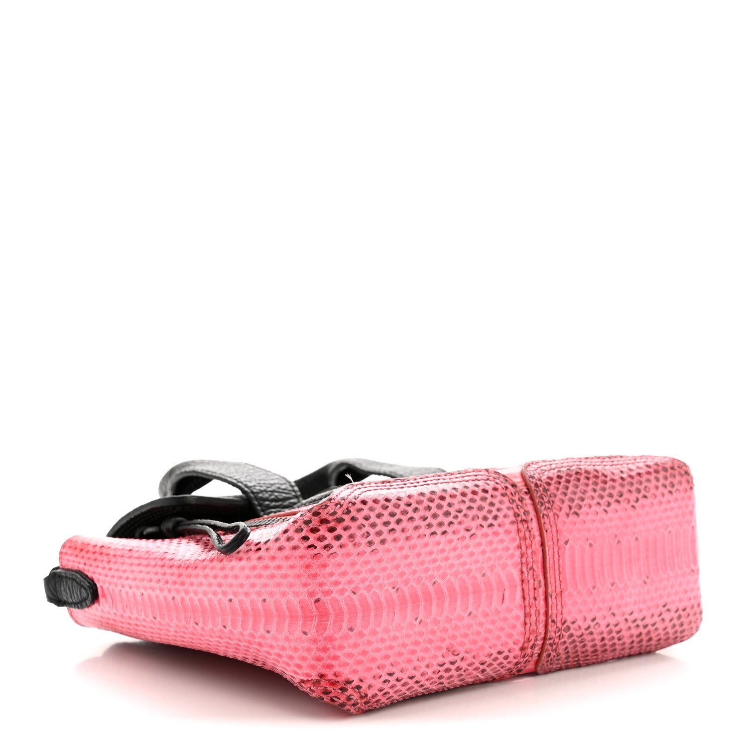 3.1 Phillip Lim Textured Calfskin Elaphe Snakeskin Mini Pashli Satchel Pink Black 4 of 14