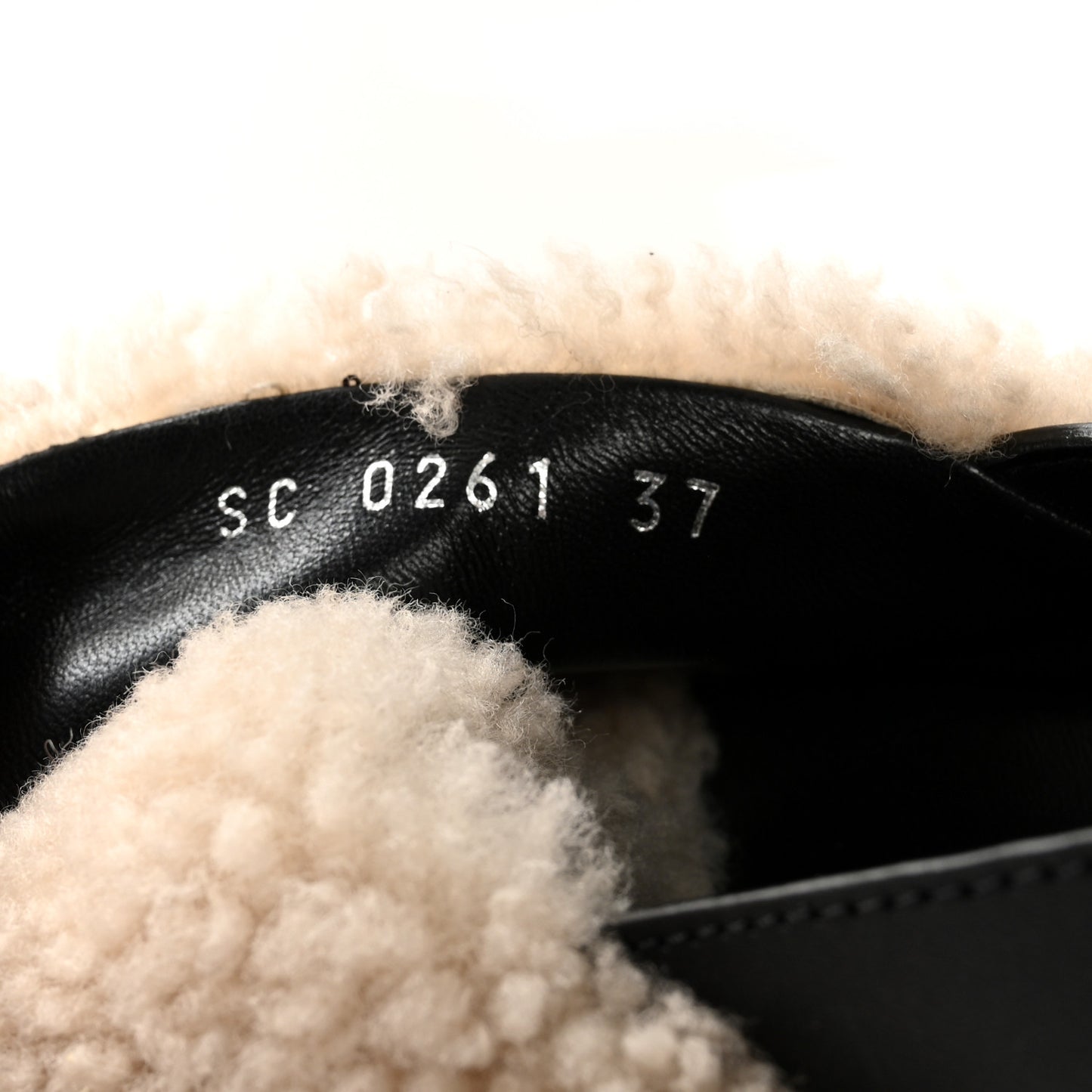 Shearling Paseo Sandals 37 Black