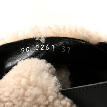 Louis Vuitton Shearling Paseo Sandals 37 Black 8 of 10
