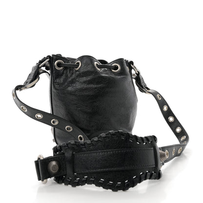 Balenciaga Agneau Arena Le Cagole Bucket Bag XS Black 4 of 11