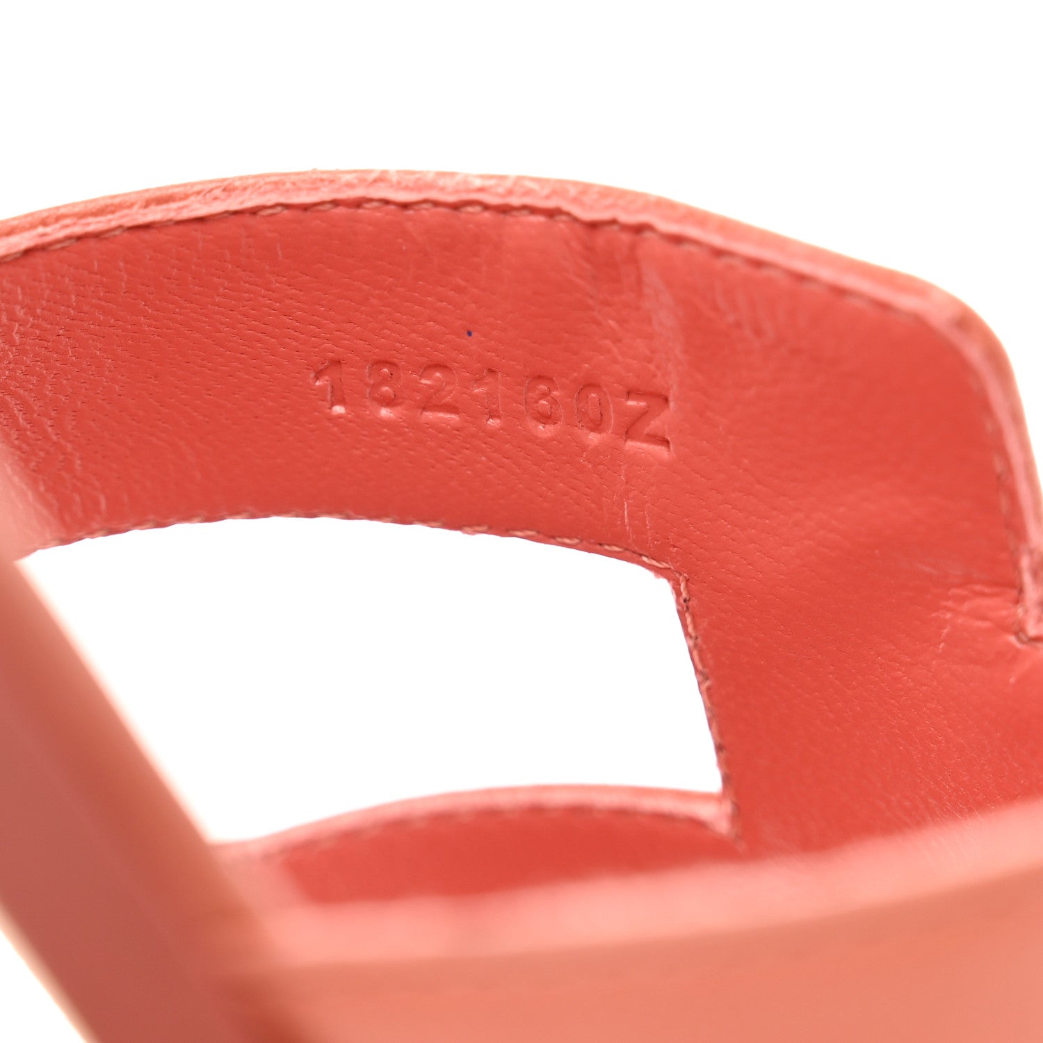 Hermes Goatskin Oran Sandals 35.5 Rouge Blush 8 of 9