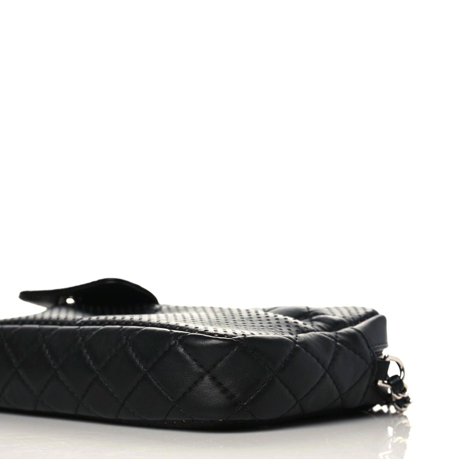 Chanel Perforated Calfskin Quilted Ultra Pocket Camera Case Black 6 of 11