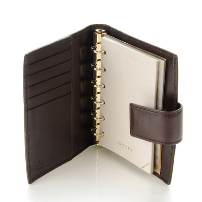 Gucci Guccissima Small Ring Agenda Dark Brown 5 of 7