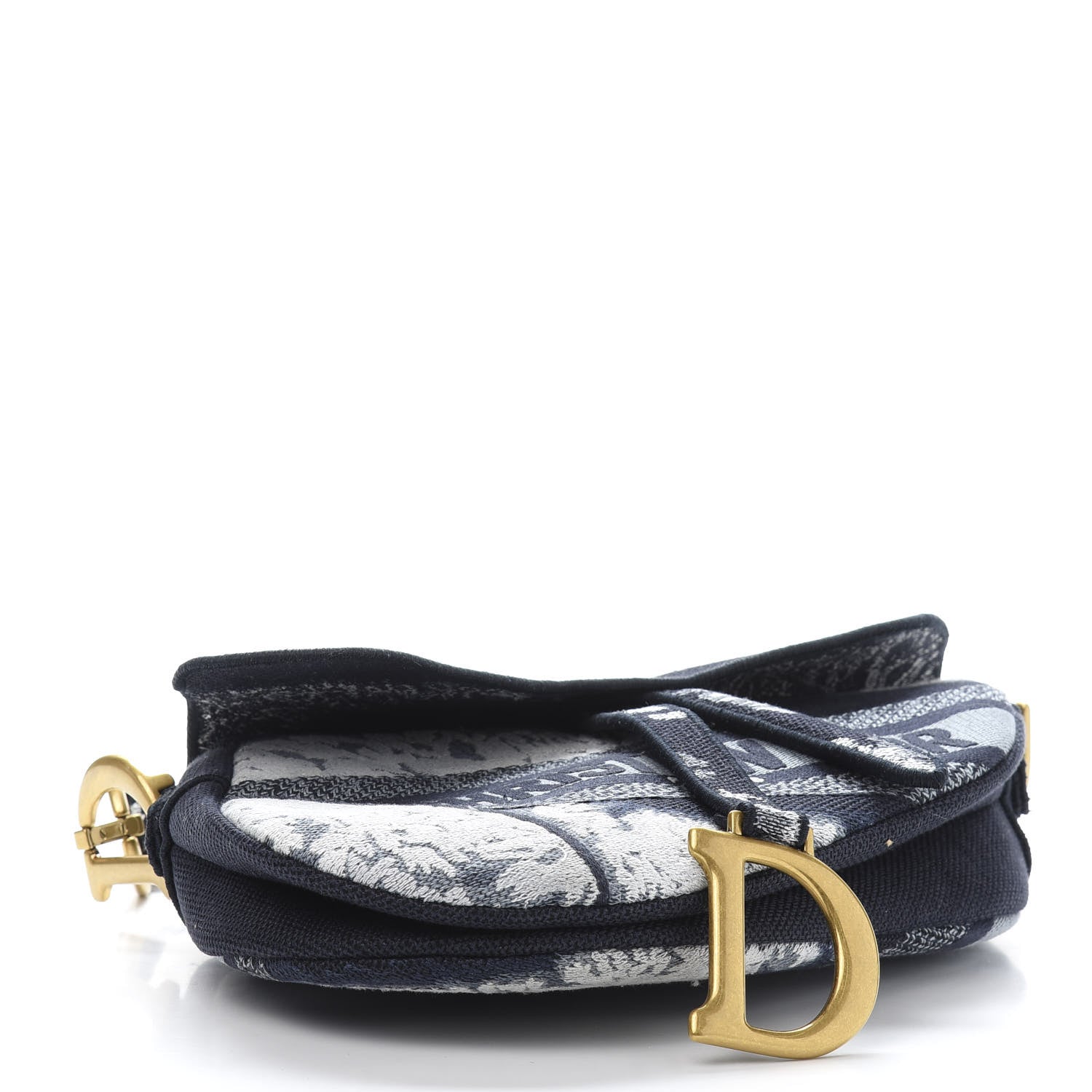 Christian Dior Canvas Tie Dye Saddle Bag Blue Multicolor 4 of 12