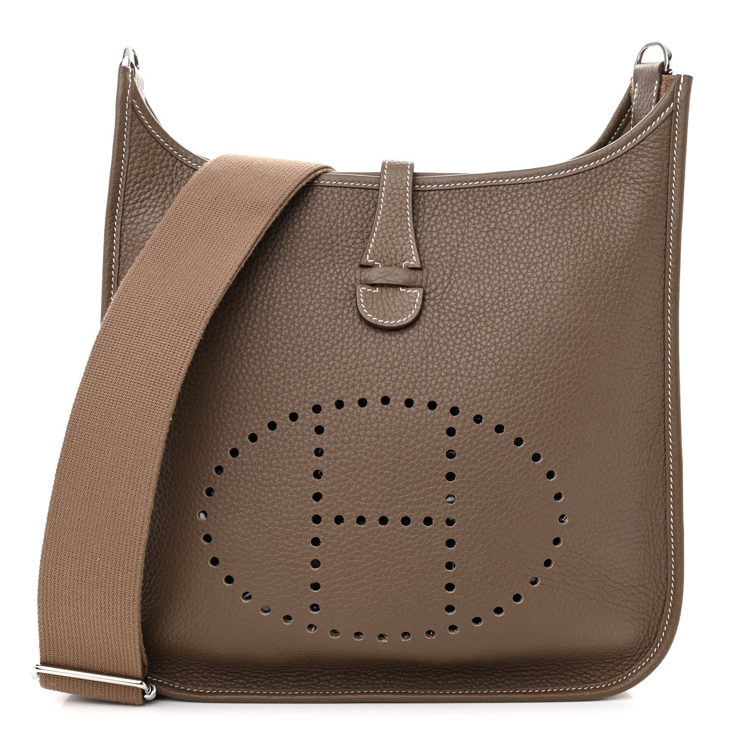 Hermes Taurillon Clemence Evelyne III PM Etoupe 1 of 15