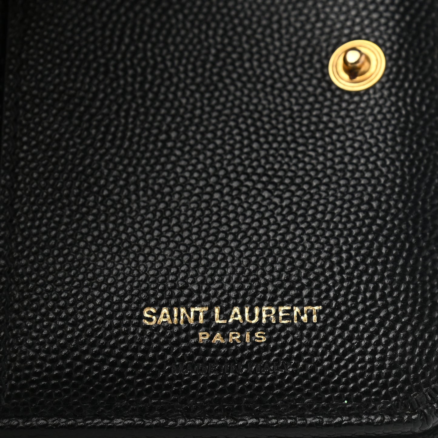 Grain De Poudre Matelasse Chevron Monogram Compact Zip Around Wallet Black