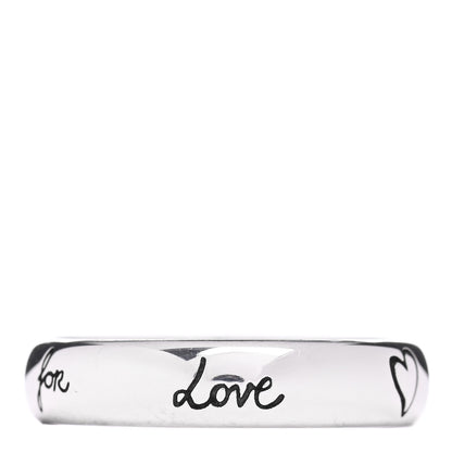 Gucci Sterling Silver Blind for Love Band Ring 63 10.25 1 of 5