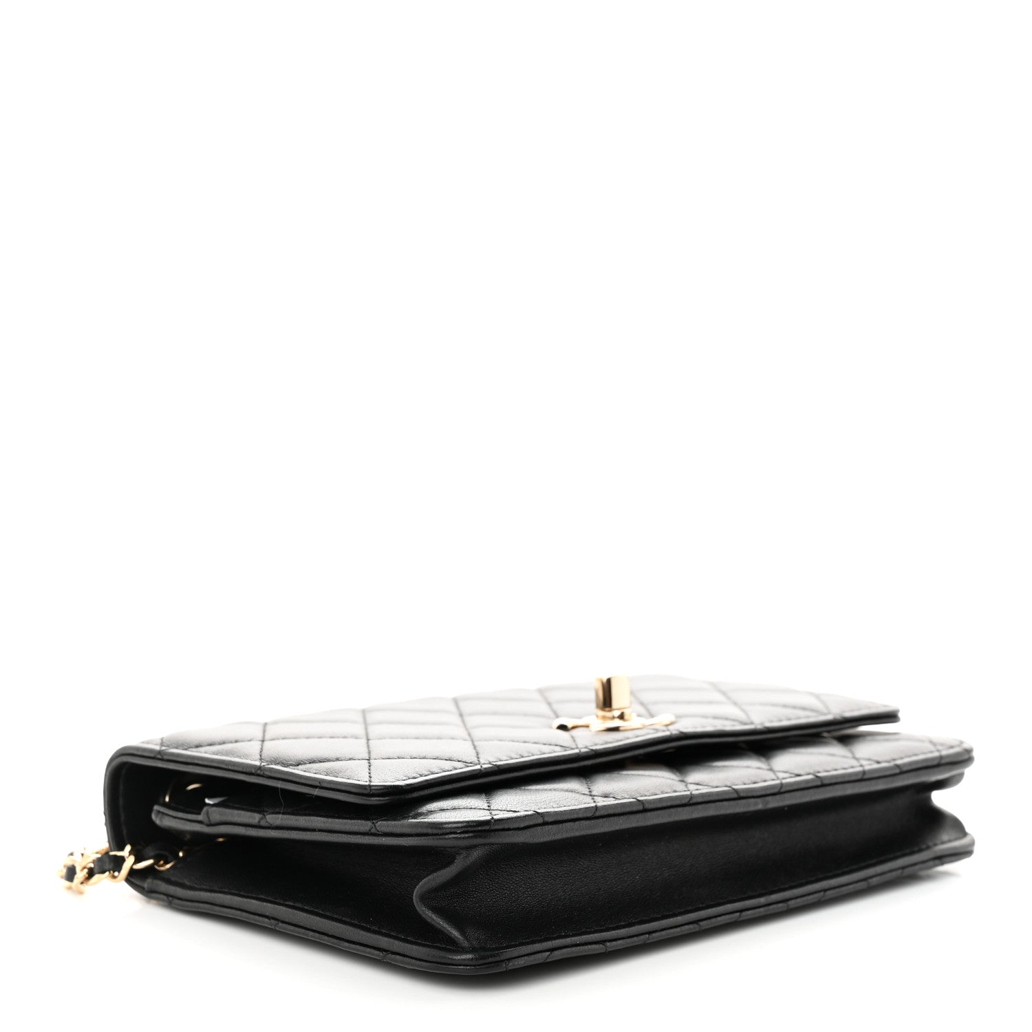 Chanel Lambskin Quilted Trendy CC Wallet On Chain WOC Black 4 of 12