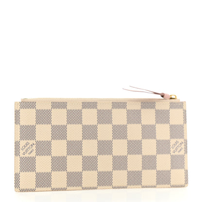 Louis Vuitton Damier Azur Felicie Chain Wallet Zippered Insert Rose Ballerine 3 of 6