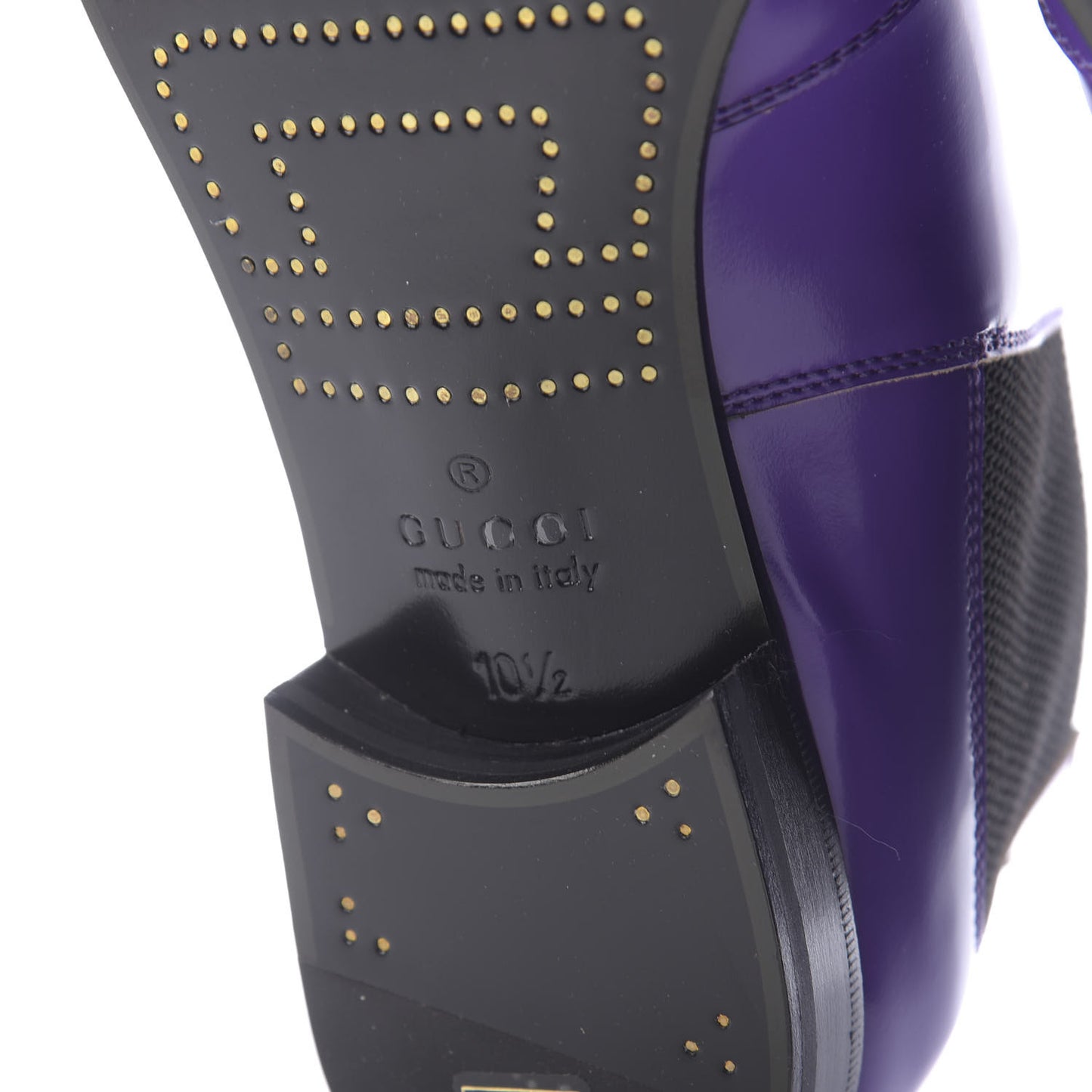 Cordovan Lux Mens Ankle Boots 10.5 Shine Purple Black