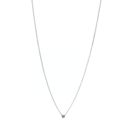 Tiffany 18K Rose Gold Diamond .03ct Elsa Peretti Diamonds by the Yard Pendant Necklace 1 of 5
