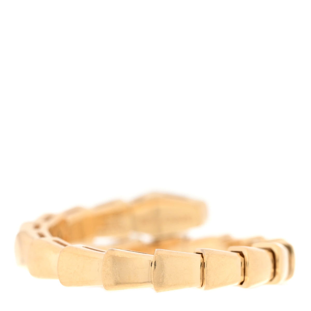 18K Yellow Gold Diamond Serpenti Viper Single Spiral Ring 57/8 59/8.75