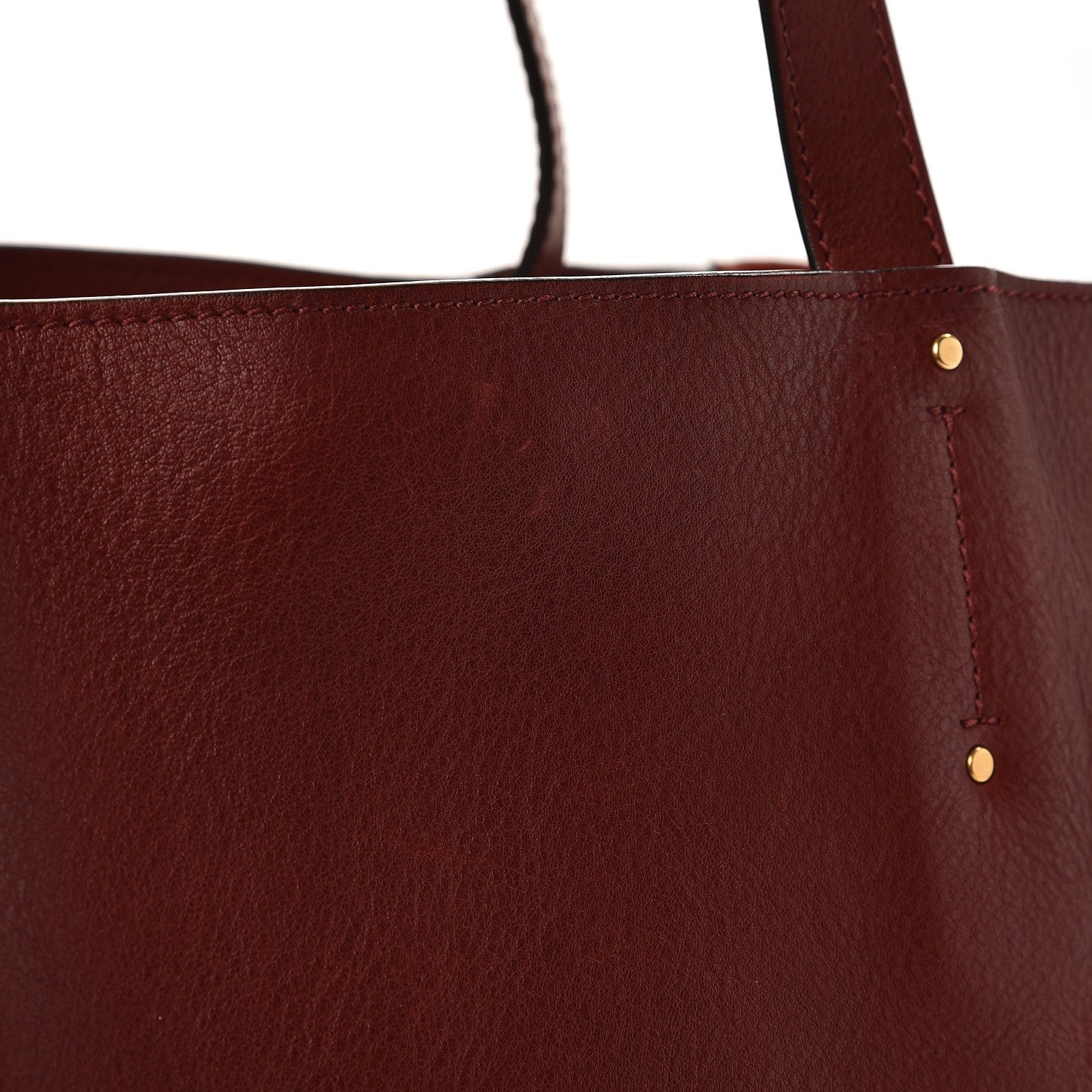 Chloe Smooth Calfskin Medium Milo Shopping Tote Sienna Red 8 of 8