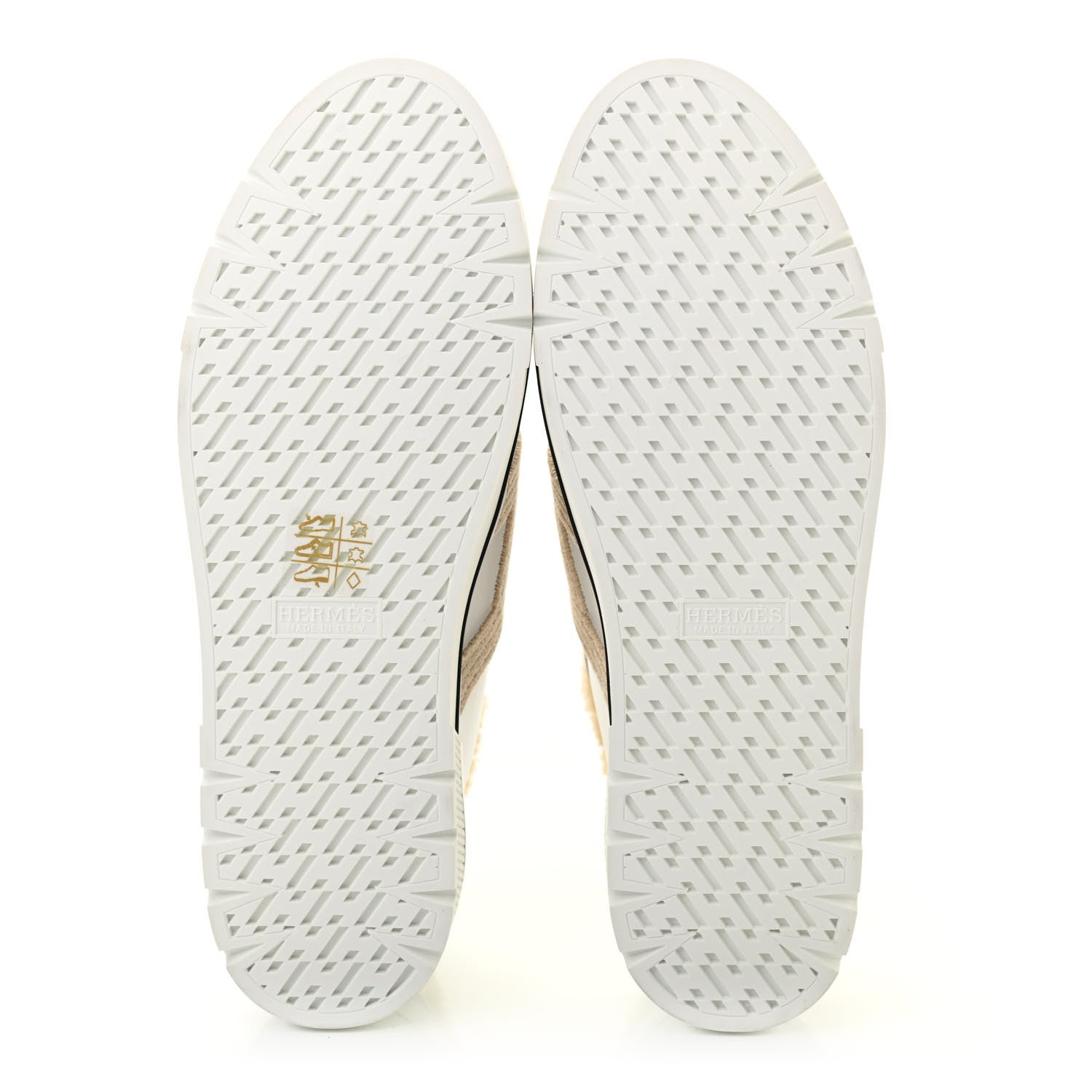 Hermes Calfskin Woolskin Dare Sneakers 39 White Ecru 5 of 6
