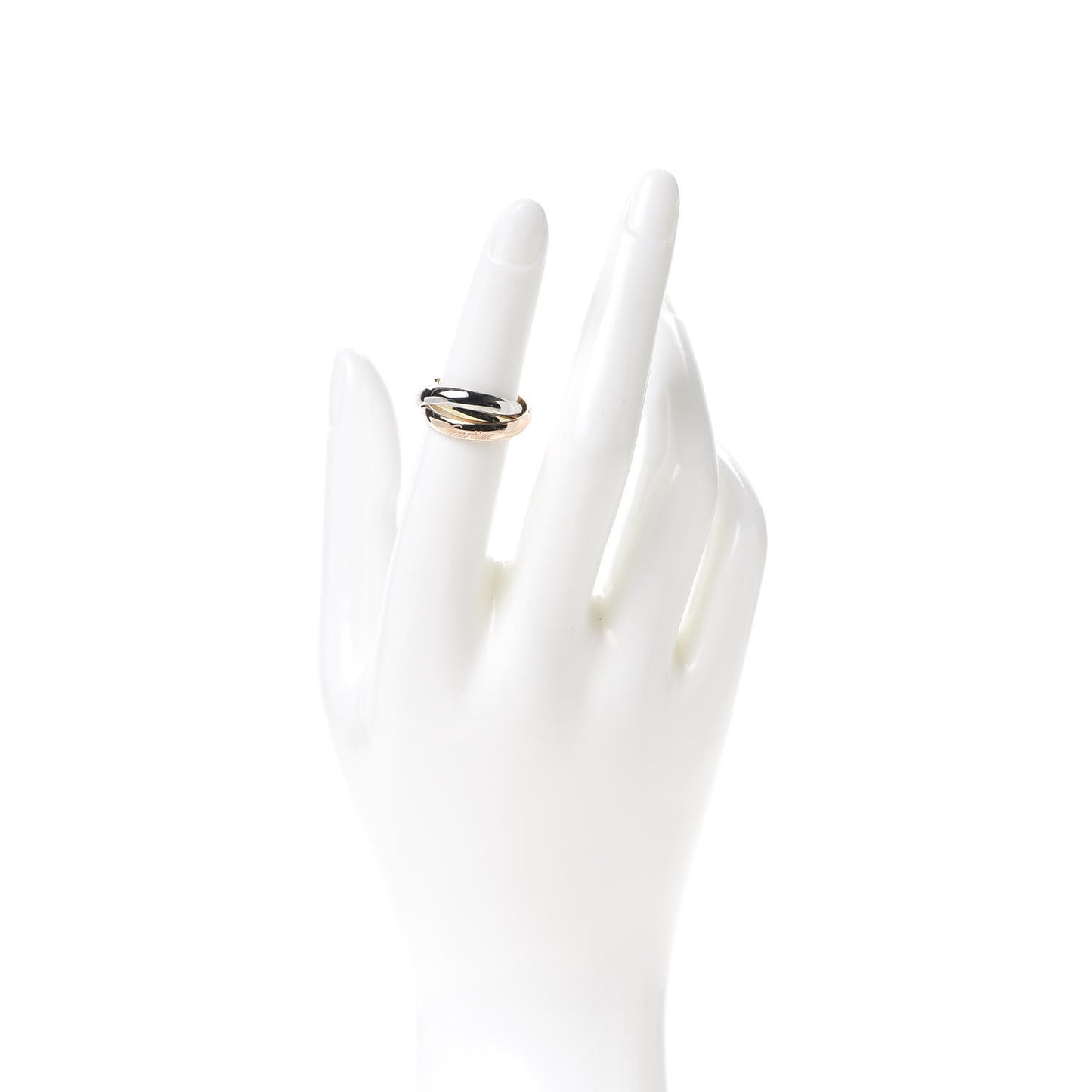 18K Pink Yellow White Gold Classic Trinity Ring 50 5.25