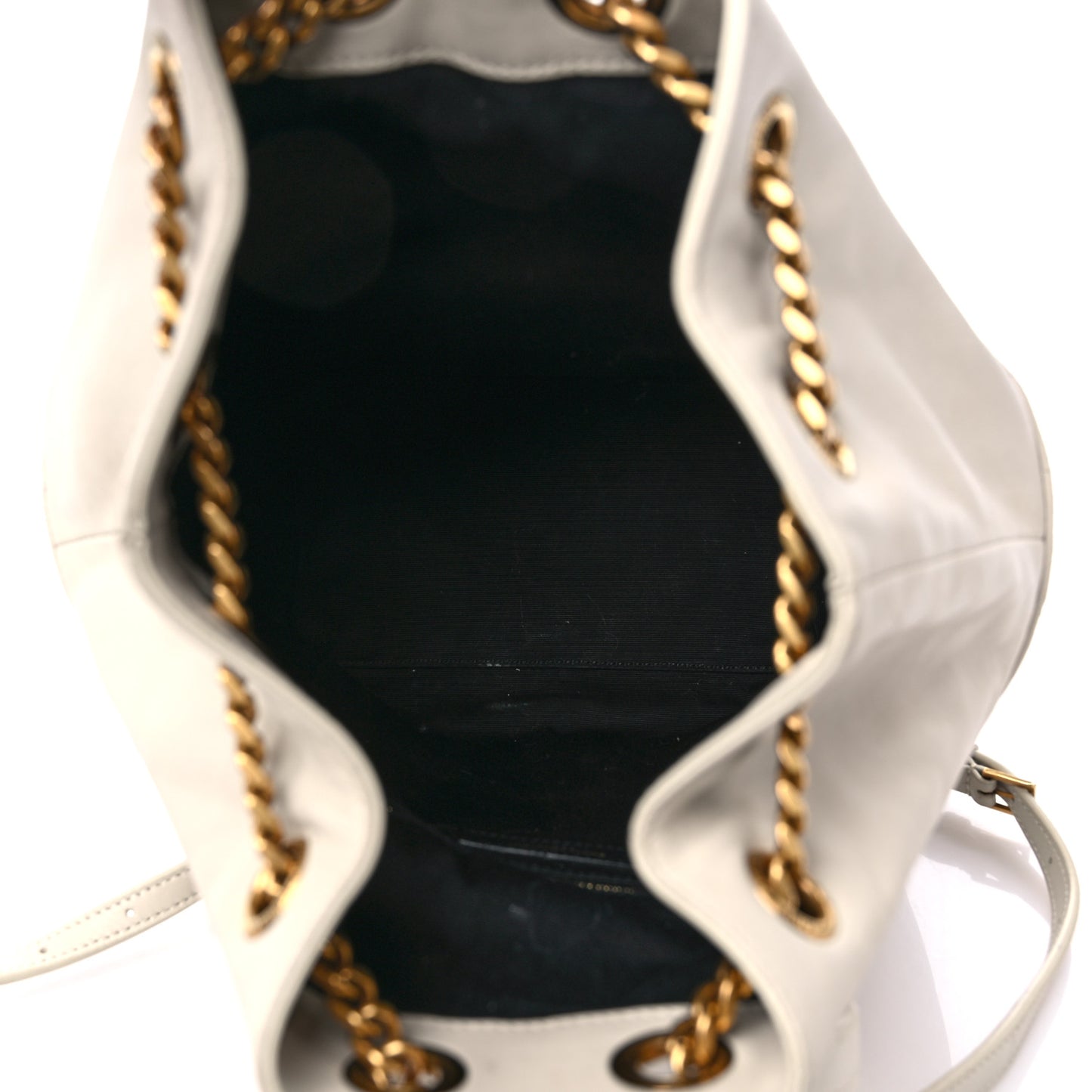 Lambskin Matelasse Monogram Joe Backpack Cream