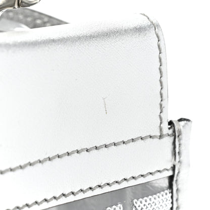 Fendi PVC Vitello Catalan Mirror Sequin FF Medium Peekaboo Iconic Satchel Argento 12 of 12