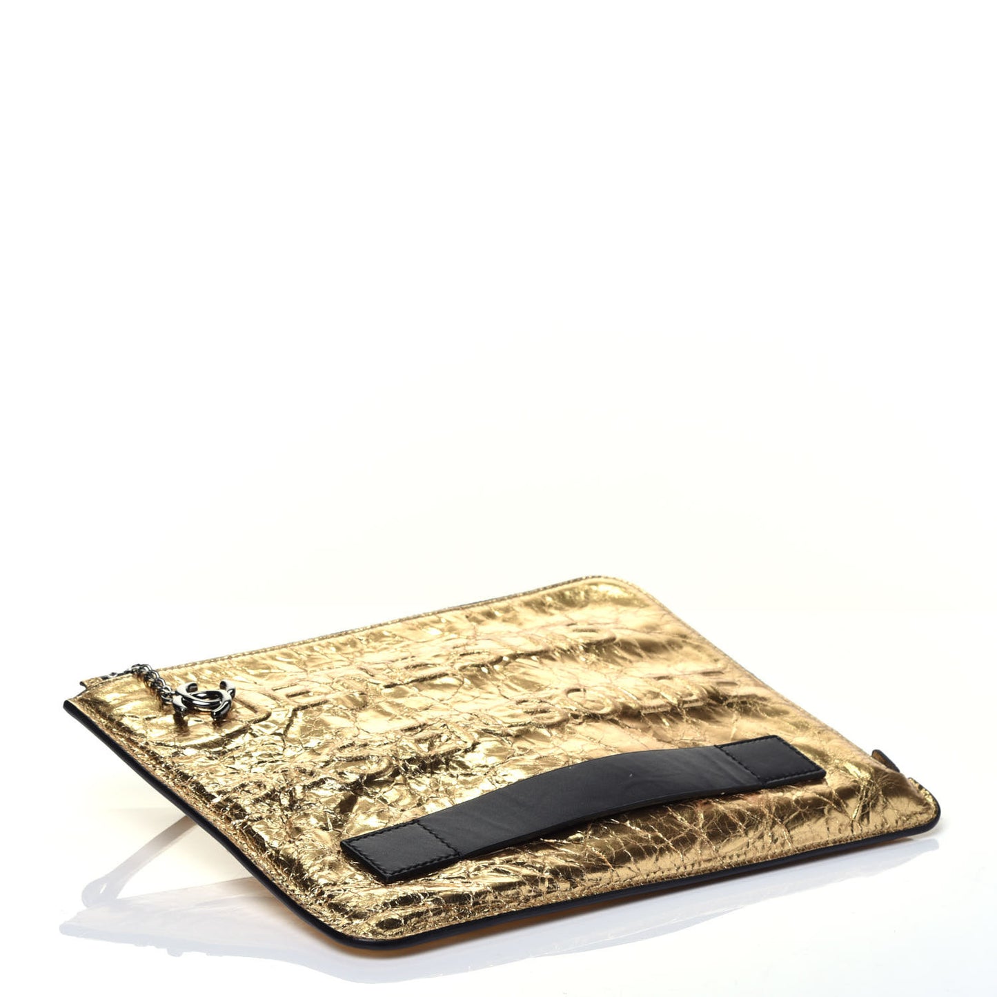 Metallic Lambskin Medium Je Ne Suis Pas En Solde Pouch Clutch Gold