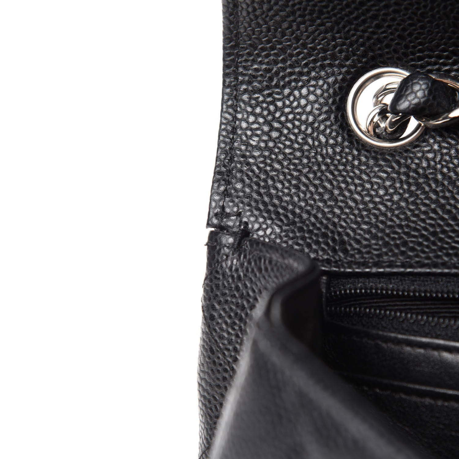 Chanel Caviar Quilted Jumbo Single Flap Black 13 of 17
