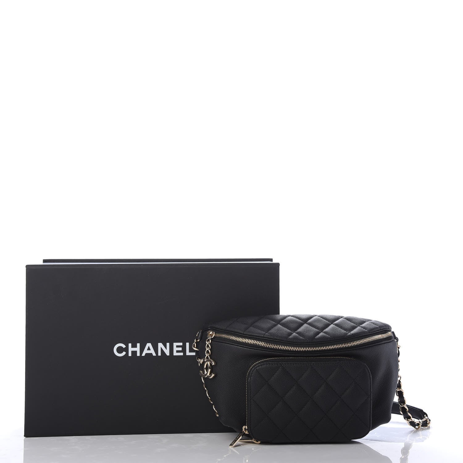 Chanel Caviar Quilted Business Affinity Waist Belt Bag Black 9 of 9