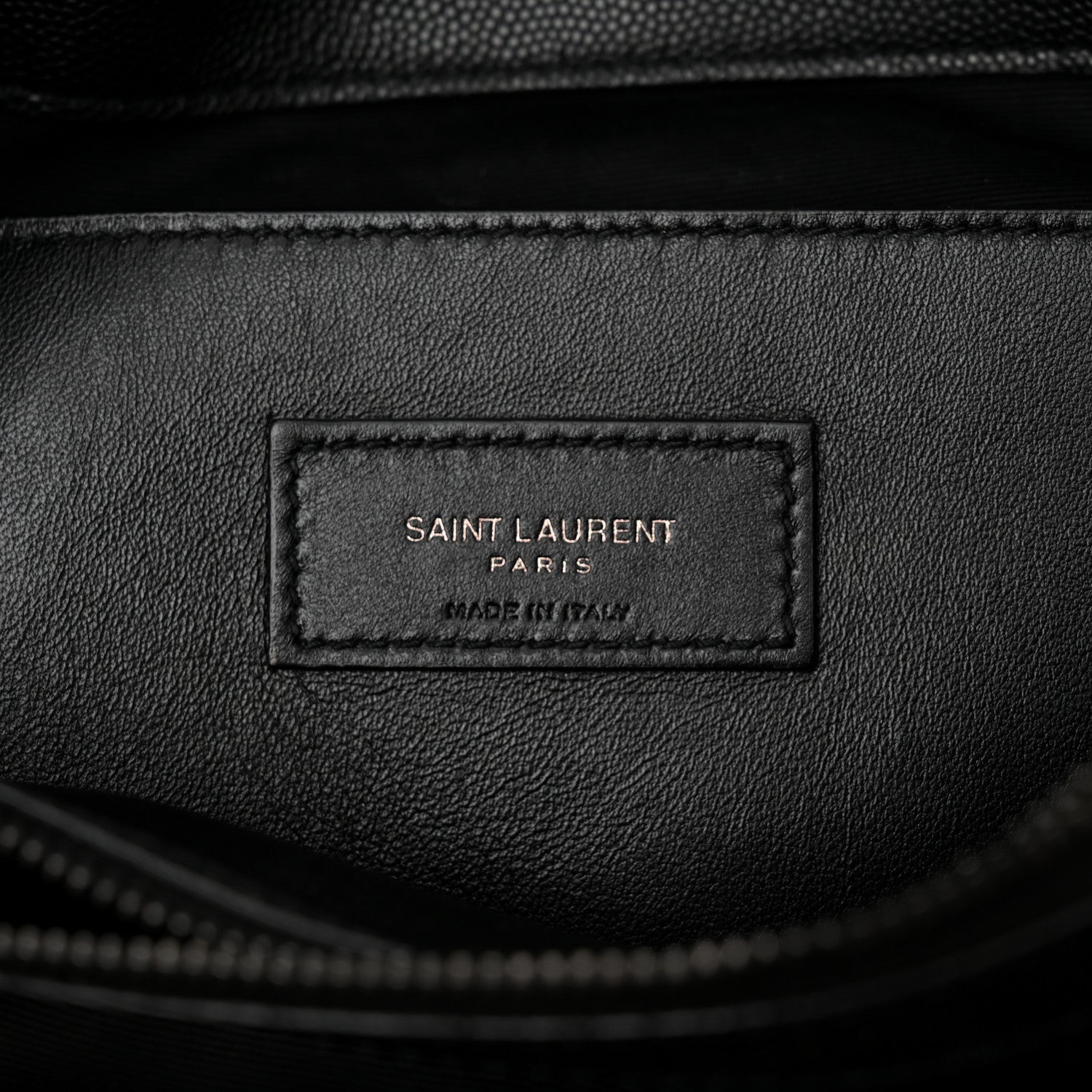 Saint Laurent Grain De Poudre Medium West Hollywood Monogram Fold-Over Black 6 of 11