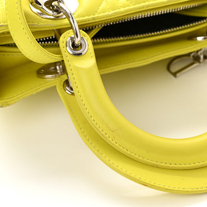 Christian Dior Lambskin Cannage Medium Lady Dior Vert Acid 5 of 18