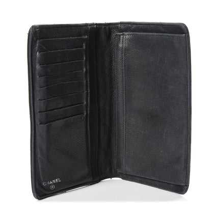 Chanel Caviar Calfskin Quilted Yen Wallet Black 4 of 12