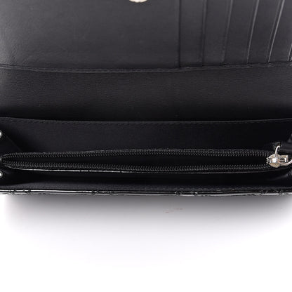 Christian Dior Patent Cannage Rendezvous Wallet Black 5 of 7