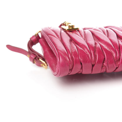 Miu Miu Nappa Matelasse Lux Wristlet Fuxia 6 of 8
