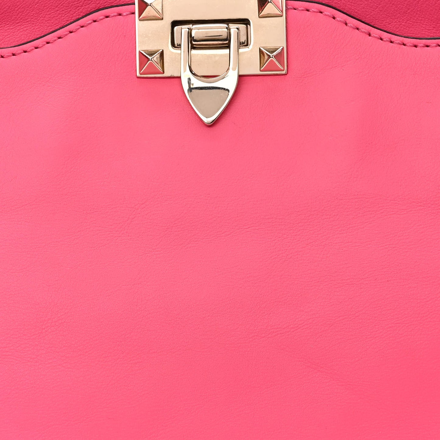 Vitello Medium Rockstud Tote Fuxia Fluo