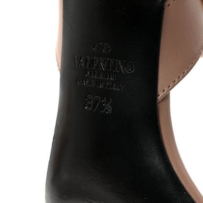 Valentino Garavani Calfskin Roman Stud 60mm Sandals 37.5 Rose Cannelle 7 of 10